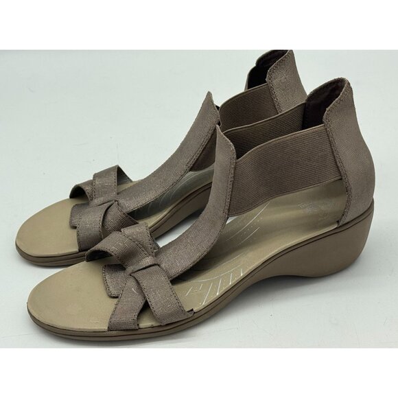 Bass Go-To Comfort Women Sandals Size 10M Taupe Open Toe Party Casual Block Heel - Picture 12 of 14